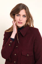 Vestes courte bordeaux manches longues