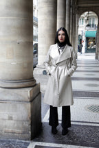 Manteau Trench  Femme Long Métallisé