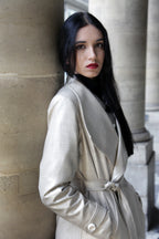 Manteau Trench  Femme Long Métallisé