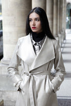 Manteau Trench  Femme Long Métallisé