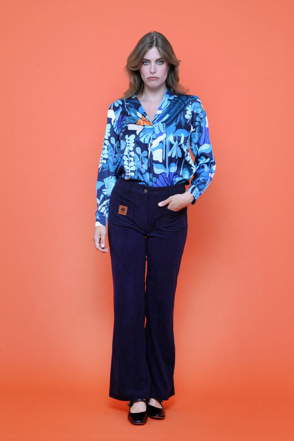 Pantalon Flare Femme Velours Côtelé