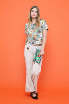 Pantalon Flare Femme Velours Côtelé