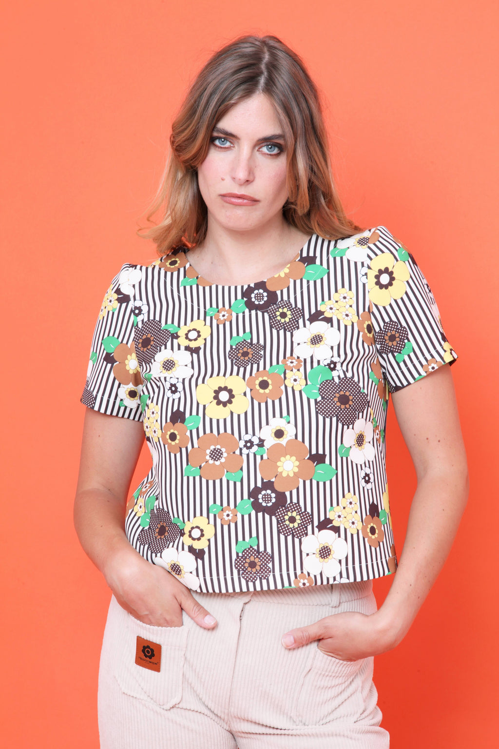 Pantalon Flare Femme Velours Côtelé