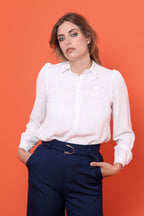 Pantalon Large Femme Taille Haute à Boucle