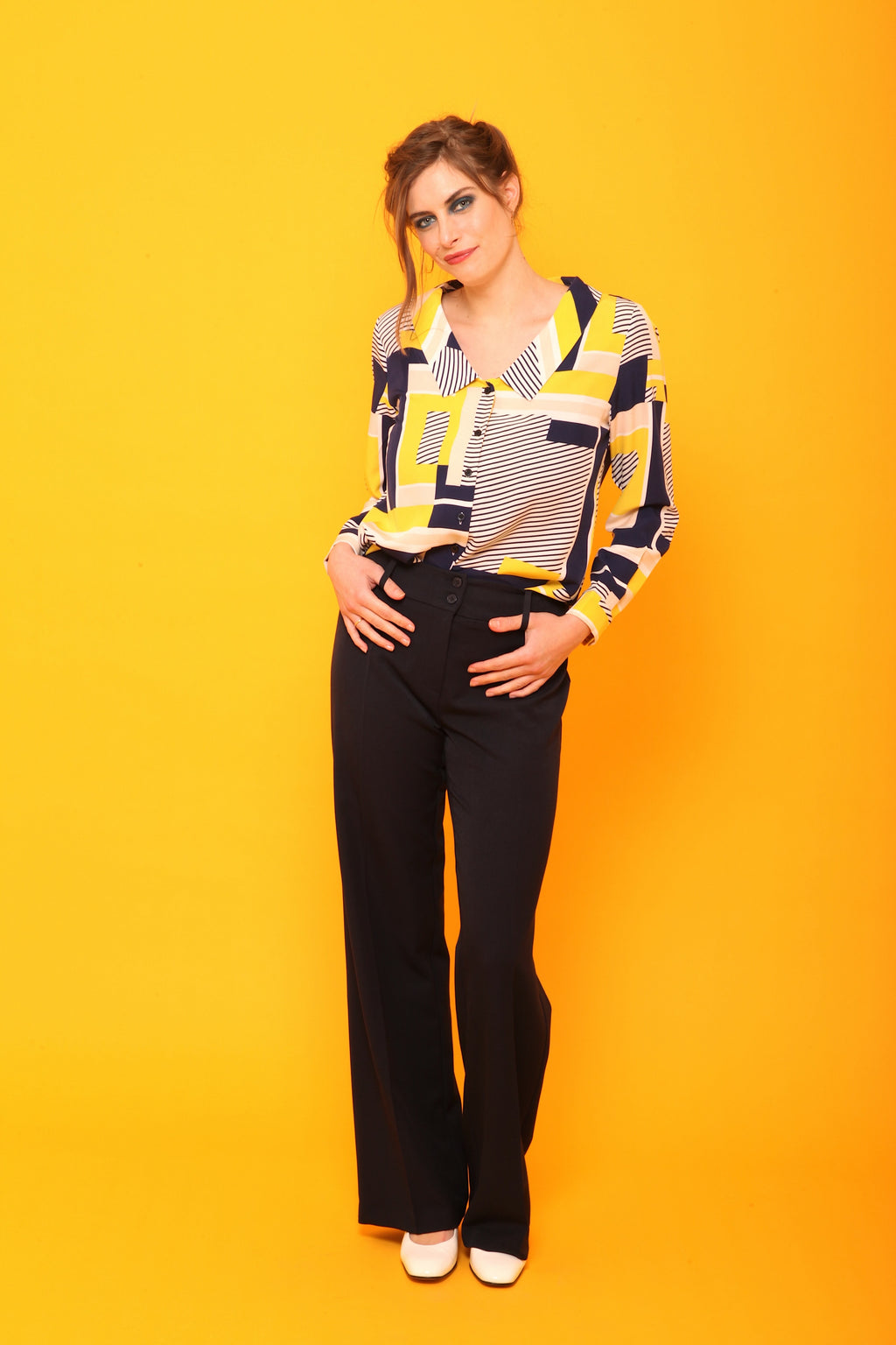 Blouse Manches Longues Rétro