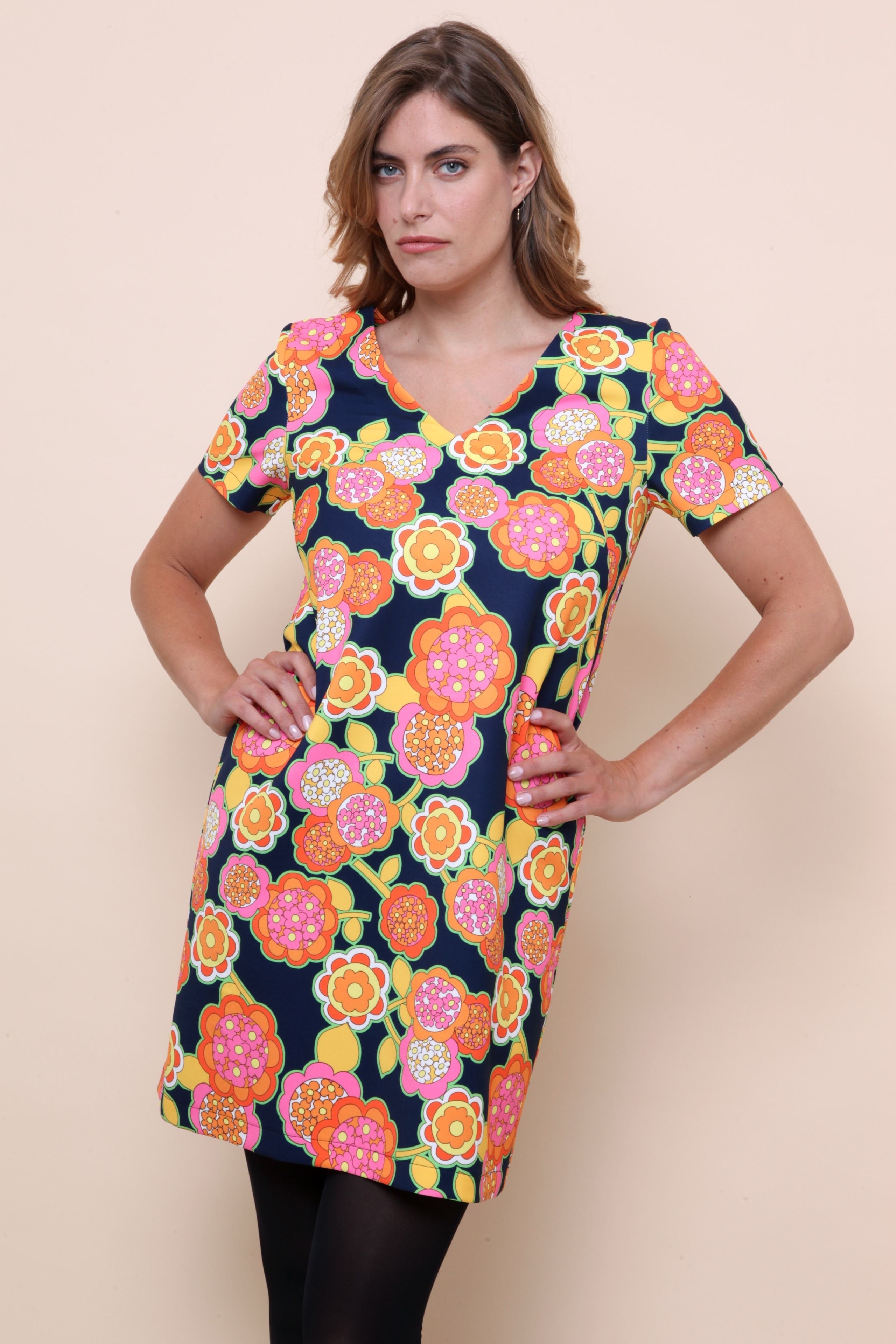 Robe Seventies Florale Multicolore