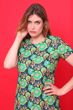 Robe Motif Floral Rétro Années 70