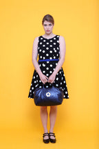 Robe à Pois Mi-Saison Coupe Droite