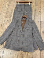 Tailleur Pantalon Femme à Fines Rayures | Ensemble Blazer Droit Sophistiqué