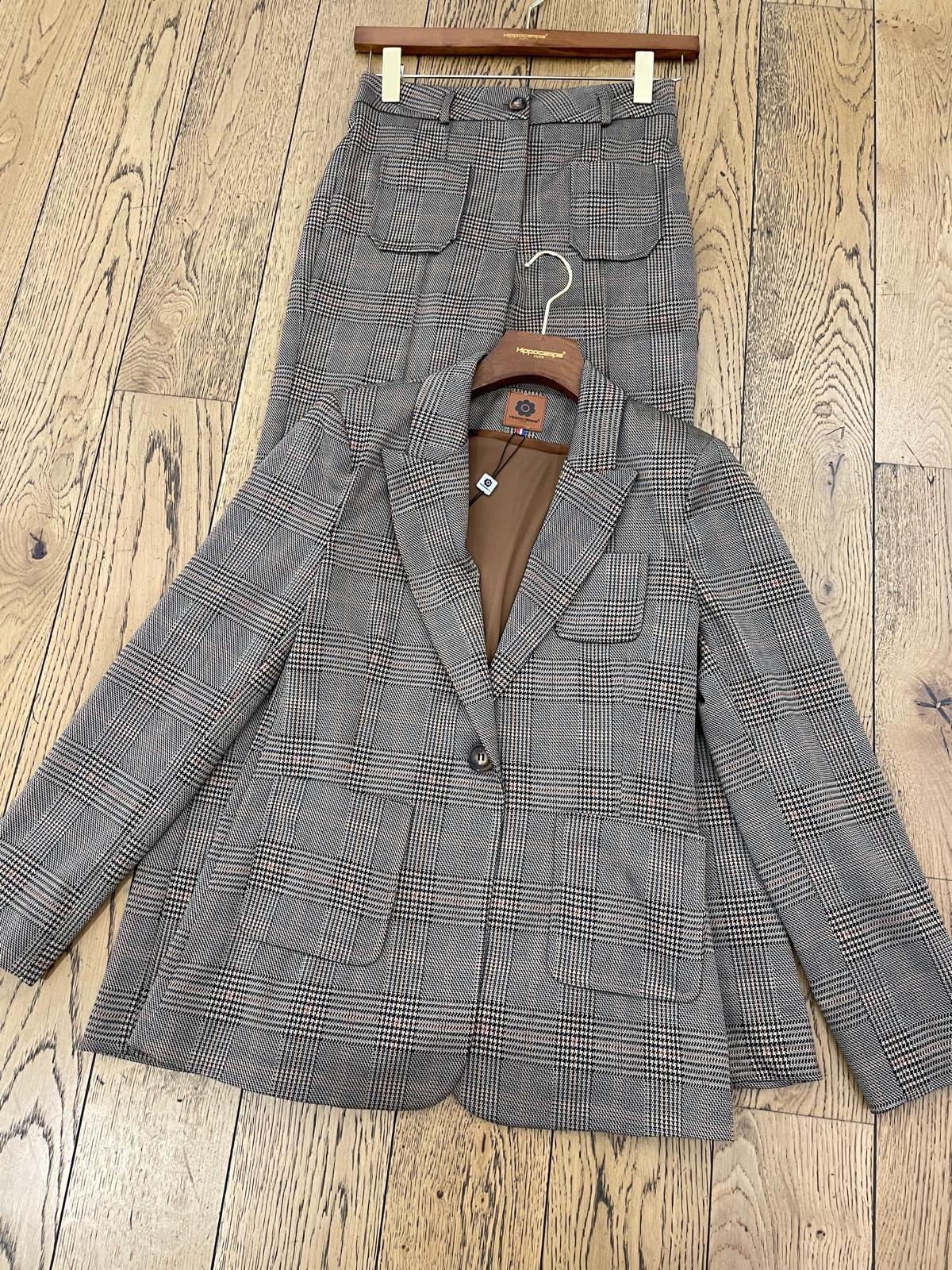 Tailleur Pantalon Femme à Fines Rayures | Ensemble Blazer Droit Sophistiqué