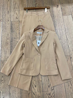 Tailleur Pantalon Femme Long | Blazer et Pantalon Droit Épuré